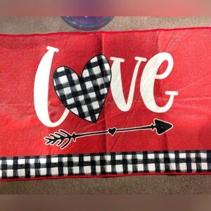 NWOT Valentine's "LOVE" Kitchen Rug with grip bottom